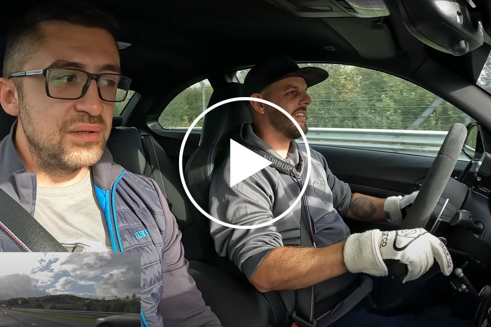 Mira al conductor discapacitado patear traseros en Nurburgring en la competencia BMW M2 con controles manuales