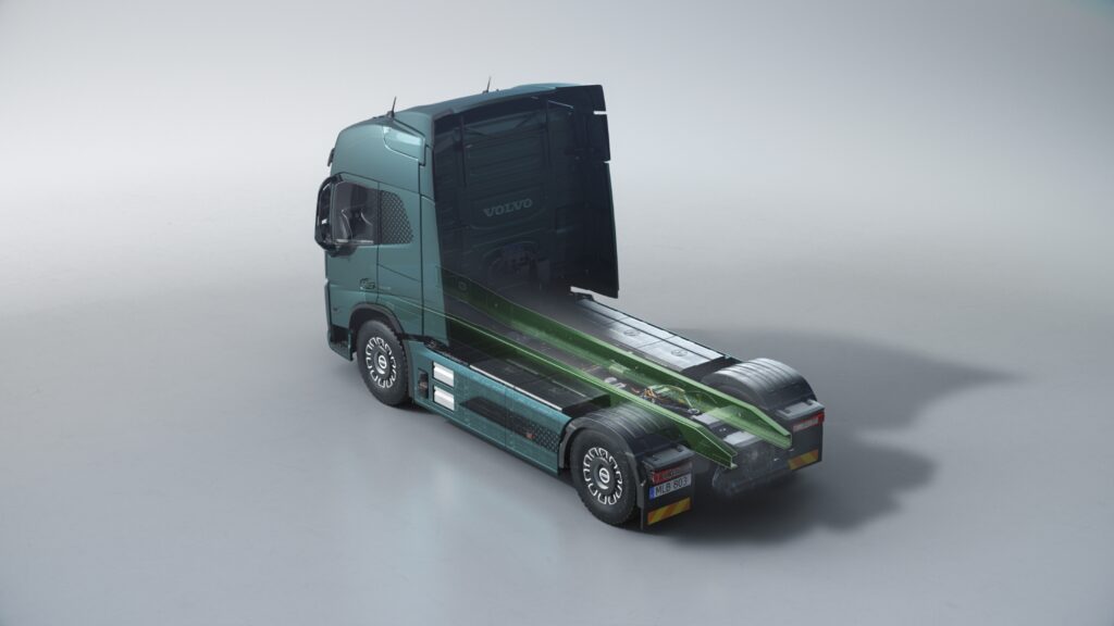 Camión Volvo con acero libre de combustibles fósiles