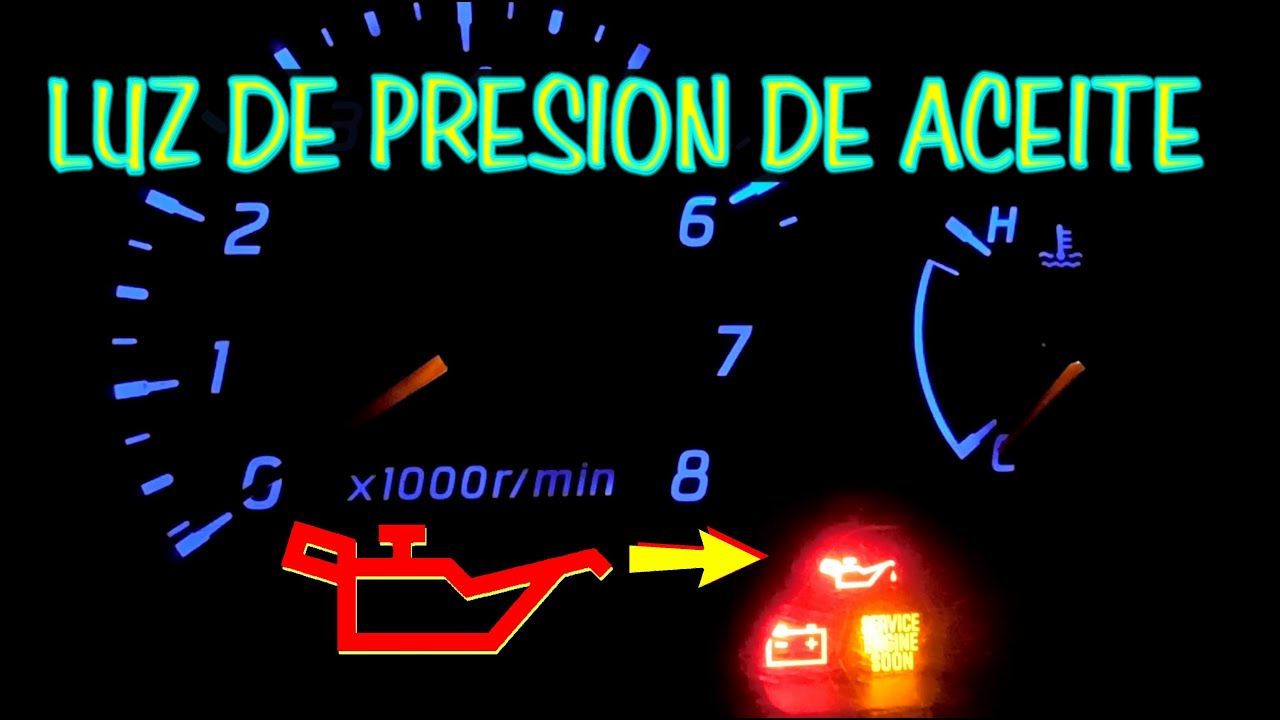 por que se enciende la luz roja indicadora de presión de aceite de un auto