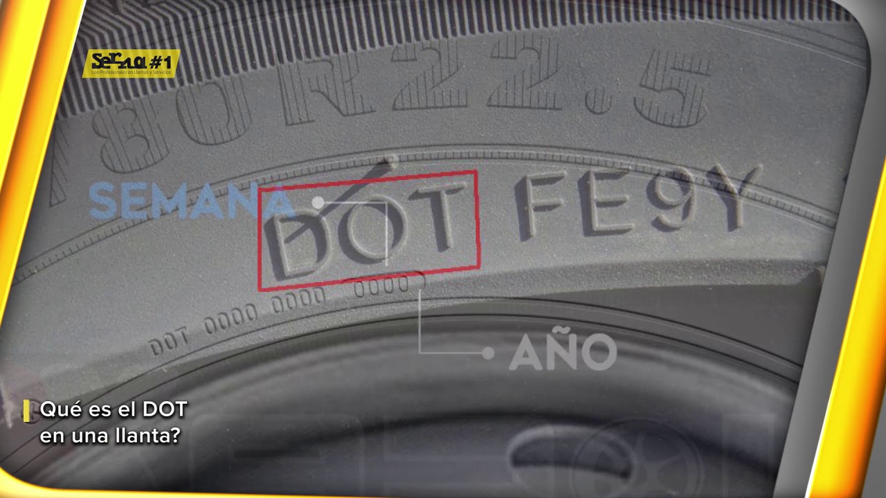Qué indica el DOT en los neumáticos