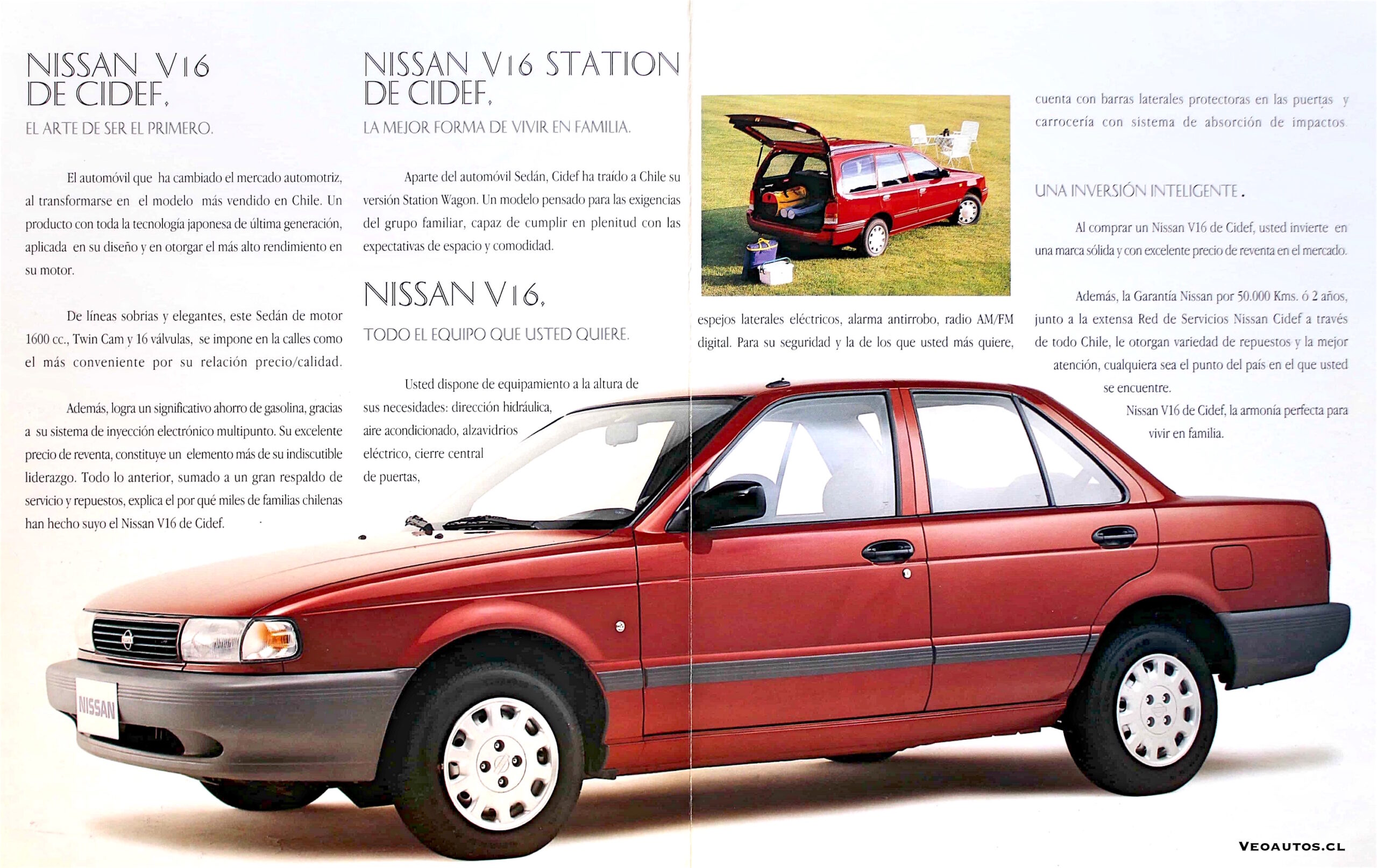 Nissan V16 año 96 con tapa roja: Un clásico de calidad y estilo