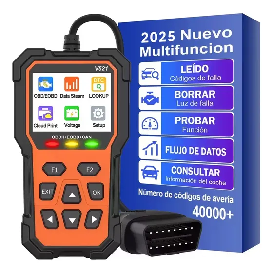 Escáner Automotriz V521 OBD2 Lector Código de Averías 1 Escáner Automotriz V521 OBD2 Lector Código de Averías