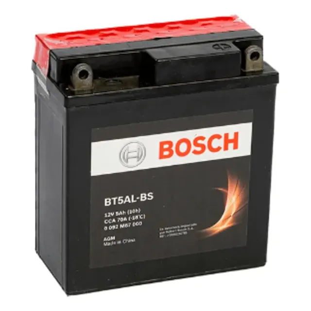 Batería AGM Bosch BT5AL 5Ah Positivo Derecho 1 Batería AGM Bosch BT5AL 5Ah Positivo Derecho