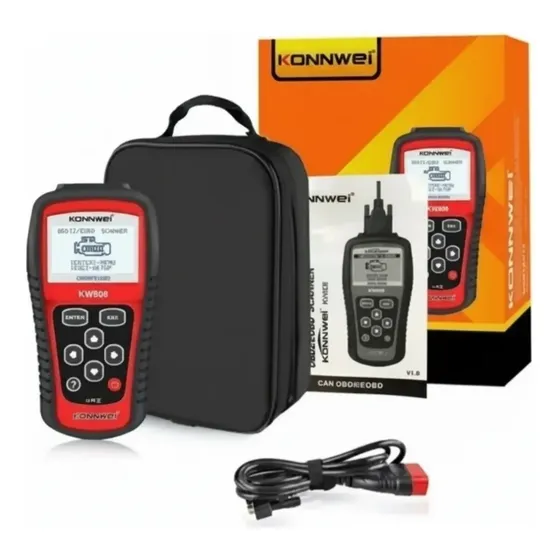 Escáner Automotriz OBD2 LCD Konnwei KW808 1 Escáner Automotriz OBD2 LCD Konnwei KW808