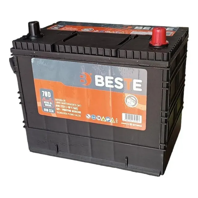 Batería de Auto Beste MF80D26L 70Ah 610CCA 1 Batería de Auto Beste MF80D26L 70Ah 610CCA