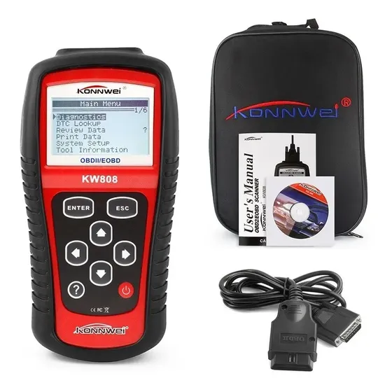 Escáner Automotriz OBD2 Konnwei KW808 Universal 1 Escáner Automotriz OBD2 Konnwei KW808 Universal