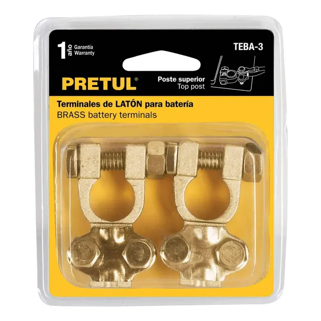Terminal para Batería Pretul Truper Latón Juego 2 Piezas 1 Terminal para Batería Pretul Truper Latón Juego 2 Piezas