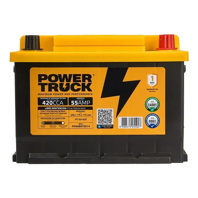 Batería 55Ah 420CCA Borne Estándar 1 Batería 55Ah 420CCA Borne Estándar
